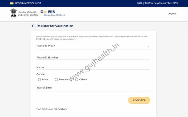 Register for Corona Vaccination